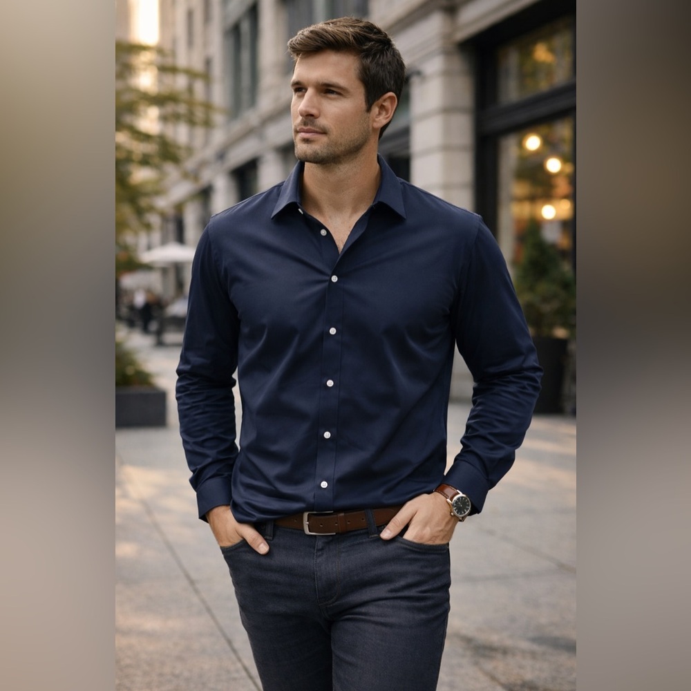 NEW J. Crew Navy Performance Button Down Shirt